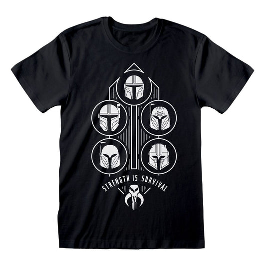 Star Wars: The Mandalorian T-Shirt Strength is Survival Size M 5056599796683