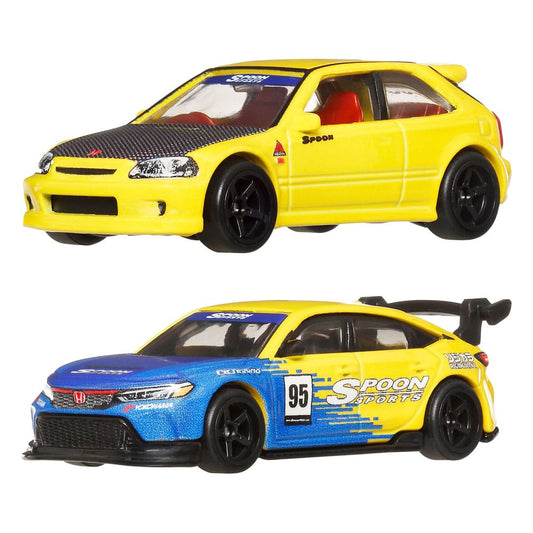 Hot Wheels Premium Car Culture Diecast Vehicle 2-Pack 1/64 '99 Honda Civic Type R (EK9) & Honda Civic Type R 0194735262571