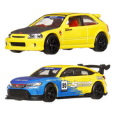 Hot Wheels Premium Car Culture Diecast Vehicle 2-Pack 1/64 '99 Honda Civic Type R (EK9) & Honda Civic Type R 0194735262571