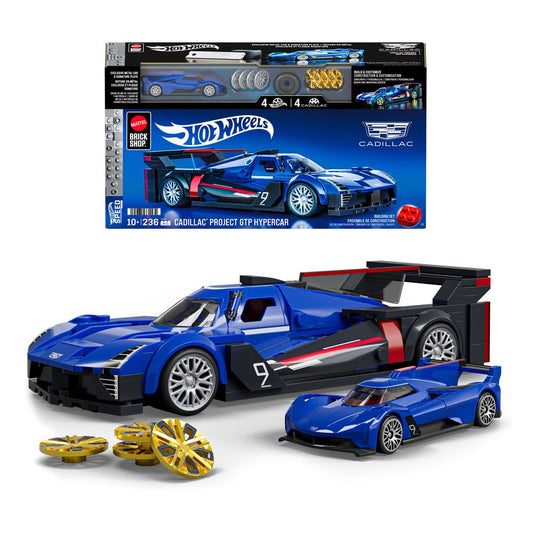 Mattel Brick Shop Hot Wheels Speed Series Building Set 1/32 Cadillac Project GTP Hypercar 0194735331574