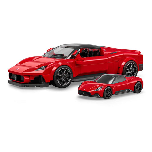 Mattel Brick Shop Hot Wheels Speed Series Building Set 1/32 Maserati MC20 0194735331543