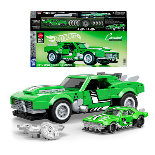 Mattel Brick Shop Hot Wheels Speed Series Building Set 1/32 Custom '68 Camaro 0194735304837