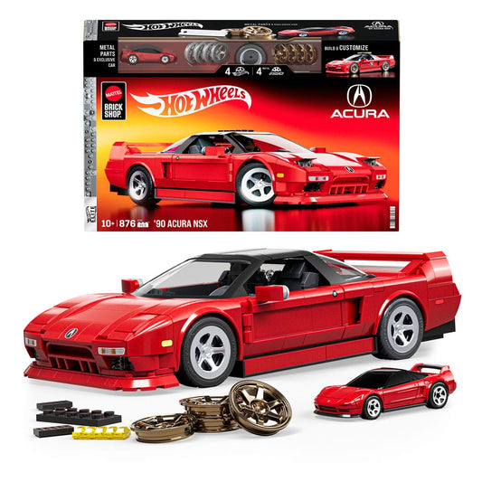 Mattel Brick Shop Hot Wheels Elite Series Building Set 1/16 '90 Acura NSX 0194735304806