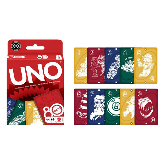 Mattel 80th Anniversary UNO Card Game Ruby Red 0194735315994