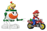 Super Mario Hot Wheels Die-Cast Vehicles 2-Pack 1/64 Mario & Bowser Jr. 0194735376407