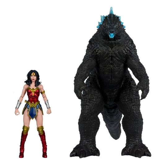 DC Justice League Monsterverse DC Multiverse Action Figures 2-Pack Wonder Woman Vs. Atomic Blast Godzilla 18 cm  0787926138641