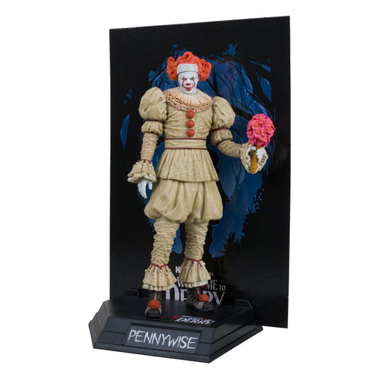 It: Welcome to Derry Movie Maniacs PVC Statue Pennywise (Flashback) (Gold Label) 16 cm 0787926141375