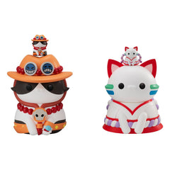 One Piece Mega Cat Project Nyanto! The Big Nyan Piece Series Trading Figure Portgas D. Ace 10 cm 4535123839153