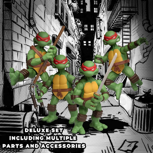 Teenage Mutant Ninja Turtles Action Figures Teenage Mutant Ninja Turtles Deluxe Set 8 cm 0696198180886