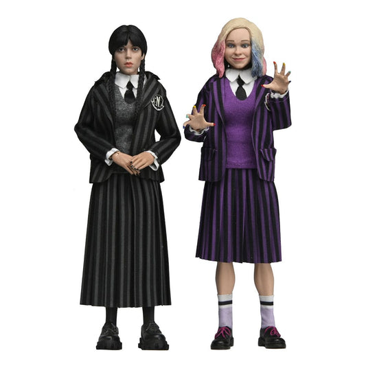 Wednesday Action Figures 2 Pack Wednesday Addams (Nevermore Uniform) and Enid 20 cm 0634482424209