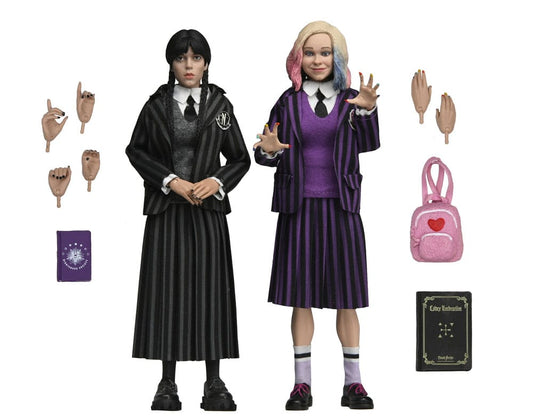 Wednesday Action Figures 2 Pack Wednesday Addams (Nevermore Uniform) and Enid 20 cm 0634482424209