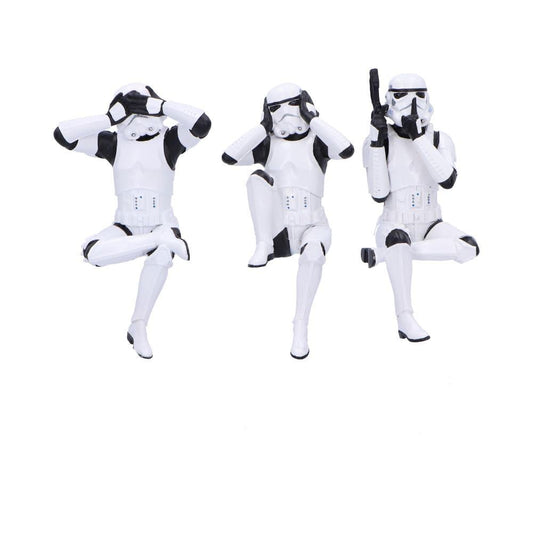 Stormtrooper Figures Three Wise Sitting Stormtroopers 11 cm 0801269153748