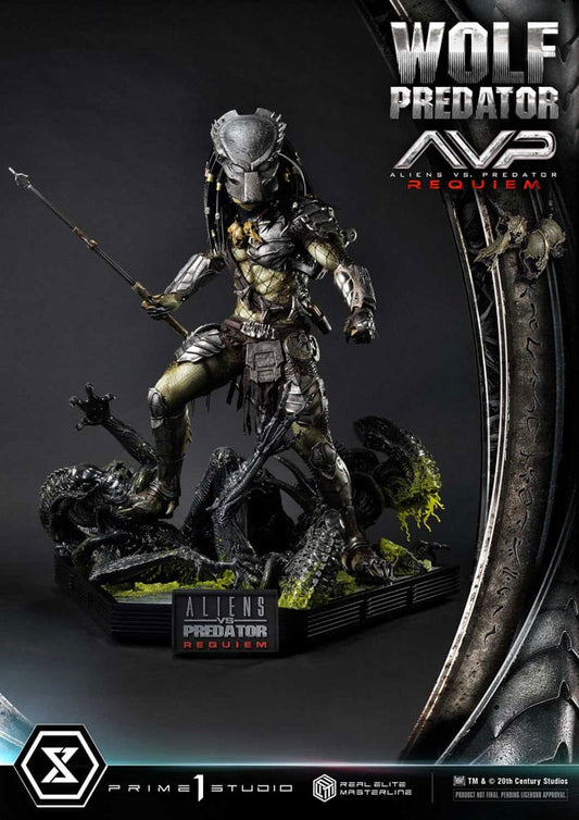 Alien vs. Predator Real Elite Masterline Series Statue 1/3 Requiem Wolf Predator Deluxe Ver. 95 cm 4582647121639