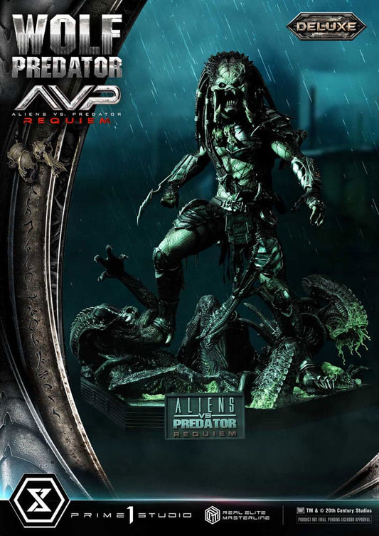 Alien vs. Predator Real Elite Masterline Series Statue 1/3 Requiem Wolf Predator Deluxe Bonus Ver. 95 cm 4582647121646