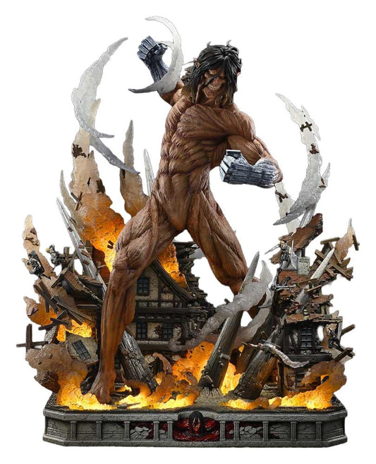 Attack on Titan (TV animation) Ultimate Diorama Masterline Statue Eren Yeager Attack Titan Bonus Version 81 cm 4582647124708