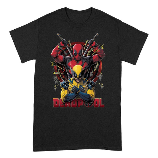 Deadpool T-Shirt Deadpool And Wolverine Pose Size S 5063376506533