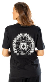 Batman T-Shirt Arkham City GCPD Front Back Size S 5054015505444