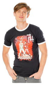 Gotham City Sirens T-Shirt Crossword Black Ringer Size S 5054015510592