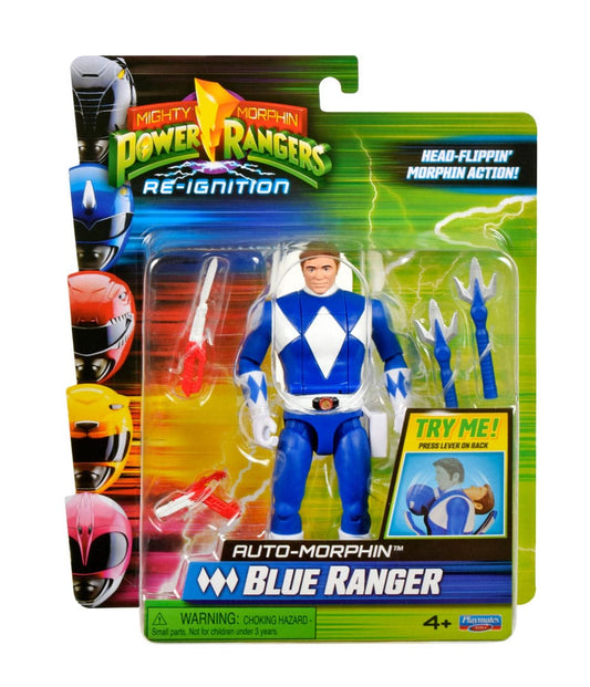 Mighty Morphin Power Rangers Action Figure Auto-Morphin Blue Ranger 12 cm 0043377680413
