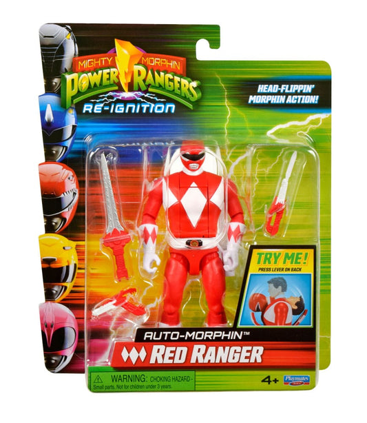 Mighty Morphin Power Rangers Action Figure Auto-Morphin Red Ranger 12 cm 0043377680451