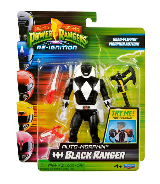 Mighty Morphin Power Rangers Action Figure Auto-Morphin Black Ranger 12 cm 0043377680468