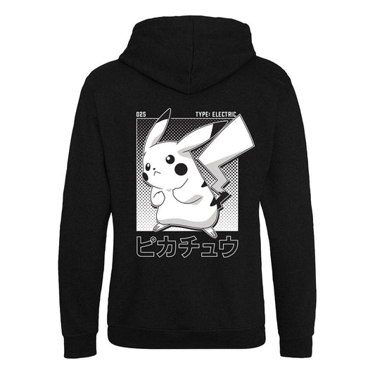 Pokemon Hooded Sweater Halftone Pikachu Size  5056688555047