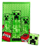 Minecraft Cushion Blanket Creeper 2-in-1 Foldable 150 cm 5056577740226