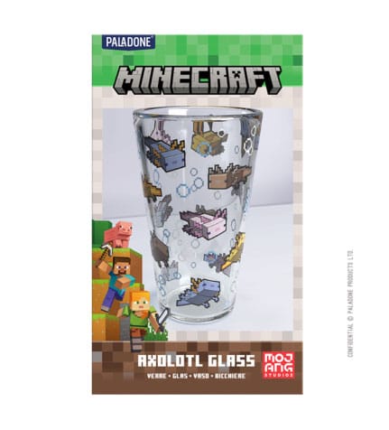 Minecraft Pint Glass Axolotl 5056577761214