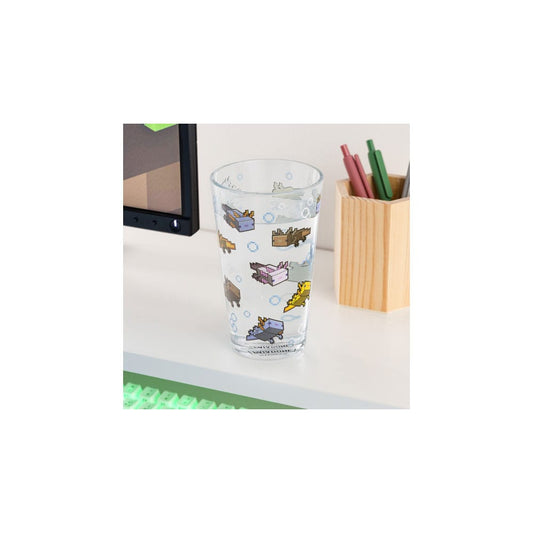 Minecraft Pint Glass Axolotl 5056577761214