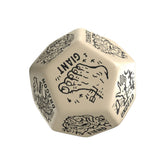 Viridian Jumbo Dice Monster Generator Die D12 Beige 5907699498611