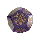 Viridian Jumbo Dice Treasure Generator Die D12 Shimmering Purple 5907699498536