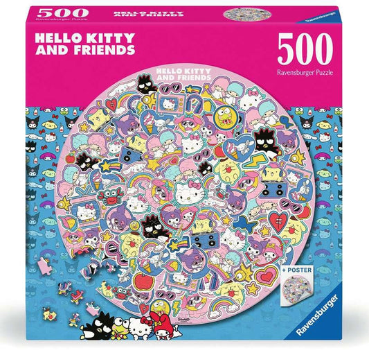 Helly Kitty and Friends Round Jigsaw Puzzle (500 pieces) 4005555013914