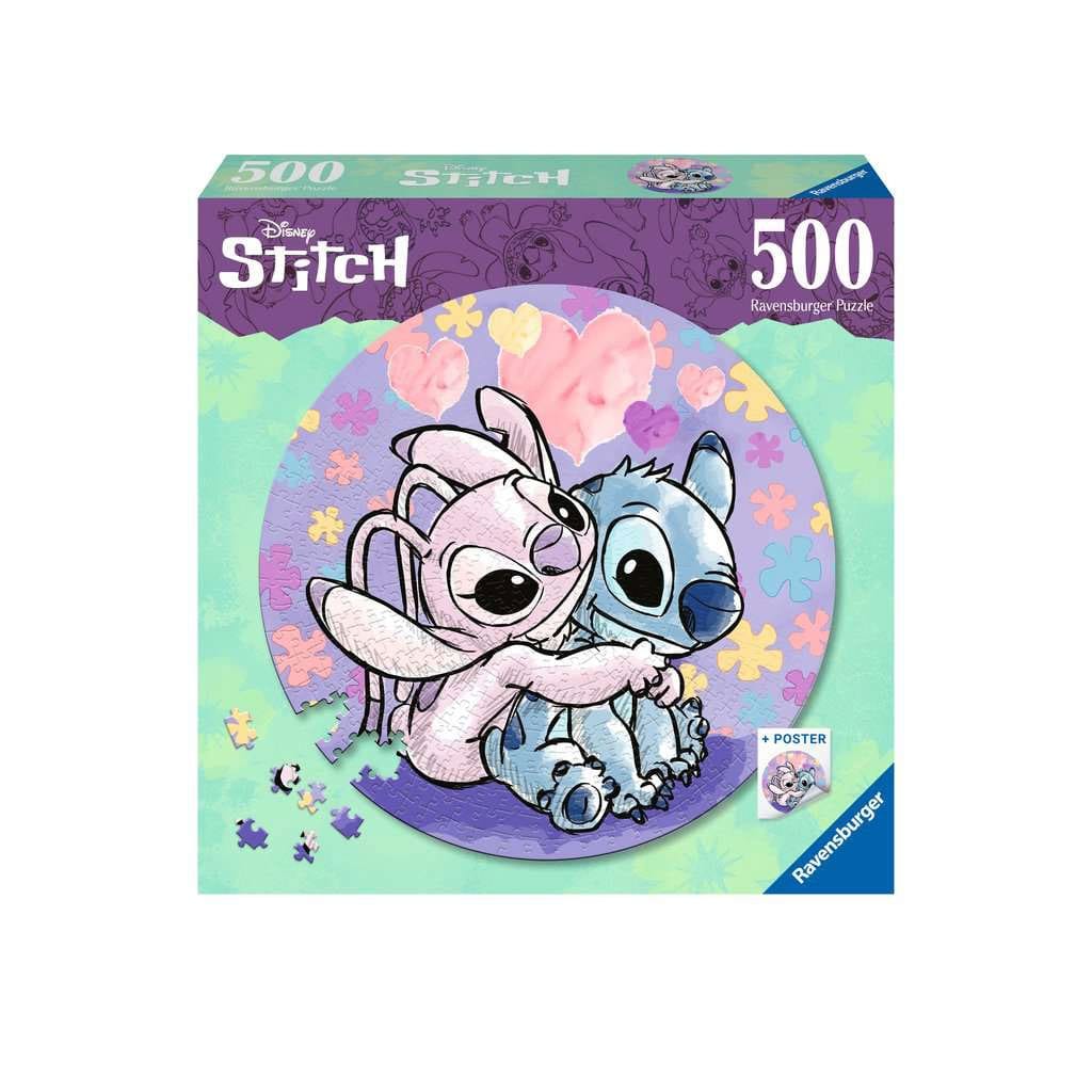 Lilo & Stitch Round Jigsaw Puzzle Stitch (500 pieces) – Amuzzi