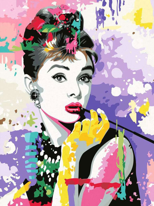 Audrey Hepburn CreArt Paint by Numbers Painting Set 30 x 40 cm 4005556255269