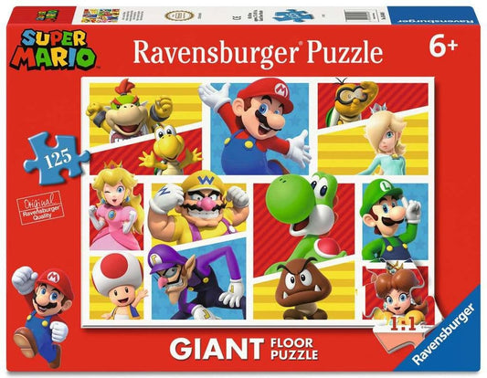 Super Mario Giant Floor Jigsaw Puzzle Mario's Friends and Foes (125 Pieces) 4005556056408