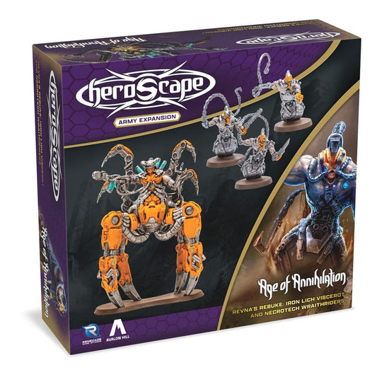 Heroscape Expansion Revna's Rebuke: Iron Lich Viscerot and Necrotech Wraithriders Army *English Version* 0810011726994