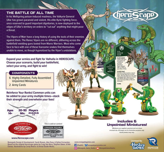 Heroscape Army Expansion Age of Annihilation Elites of Ullar & Ranoc Vipers (Common) *English Version* 0810011728868