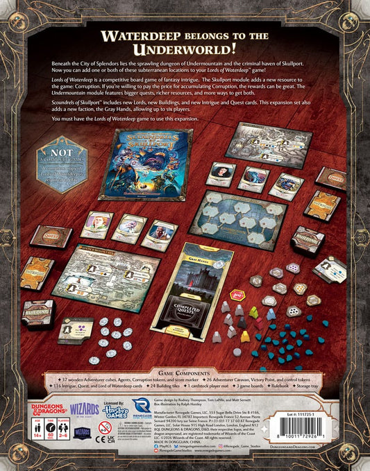 Dungeons & Dragons board game Lords of Waterdeep: Scoundrels of Skullport Expansion *English Version* 0810011729261