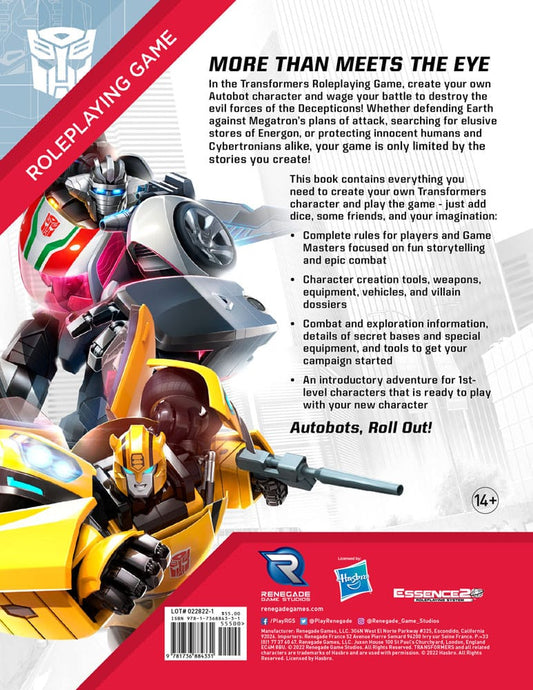 Transformers RPG Core Rulebook *Englische Version* 9781736884331