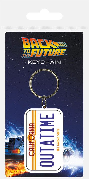 Back to the Future Rubber Keychain License Plate 6 cm 5050293385723