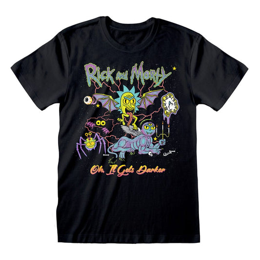 Rick and Morty T-Shirt Oh It Gets Darker Size S 5056688553869