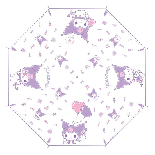 Sanrio Cane Umbrella Kuromi Kawaii Transparent 8721126704352