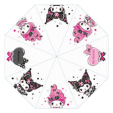 Sanrio Pink Black Party Series Umbrella Kuromi & My Melody Transparent 8721126704857