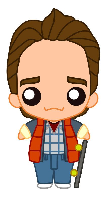 Back to the Future Pokis Rubber Minifigure Marty McFly 6 cm 8435450225048