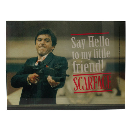 Scarface Glass Poster Say Hello 40 x 30 cm 8436535275965