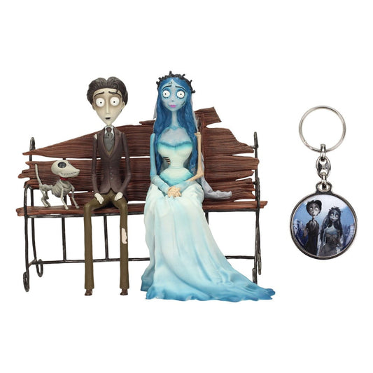 Corpse Bride Gift Set figure & Keyring Victor & Emily 8435450269196