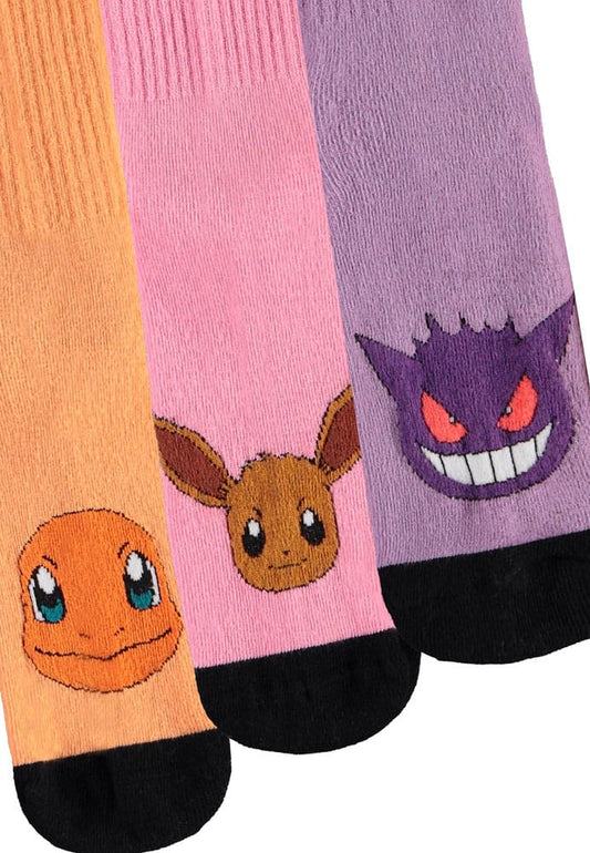 Pokemon Socks 3-Pack Heads Colormix 35-38 8718526171891