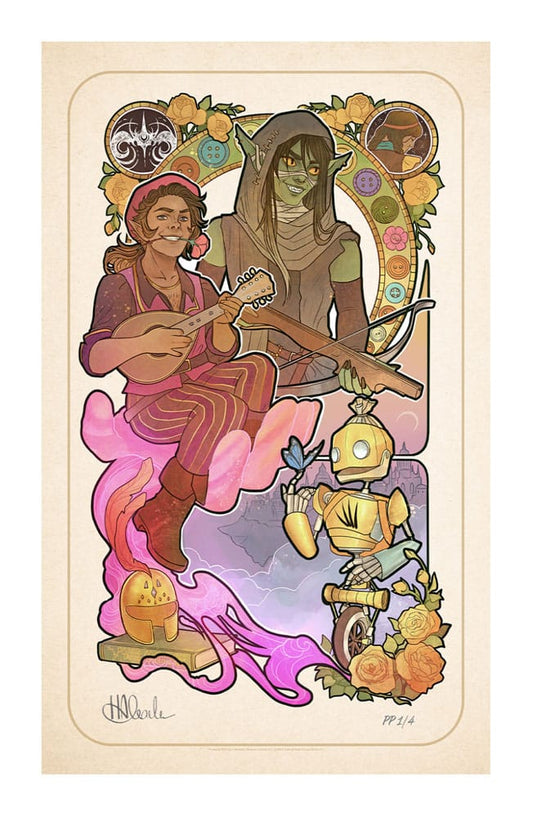 Critical Role Art Print Sam Riegel: 10th Anniversary Art Nouveau Illustrations 46 x 28 cm - unframed 0747720272842