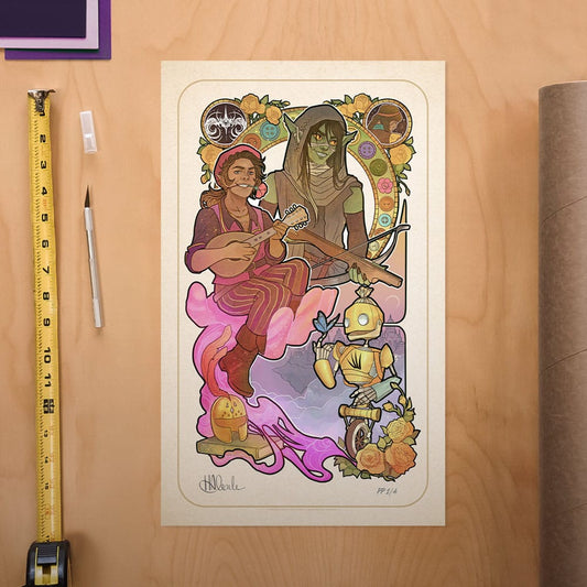 Critical Role Art Print Sam Riegel: 10th Anniversary Art Nouveau Illustrations 46 x 28 cm - unframed 0747720272842