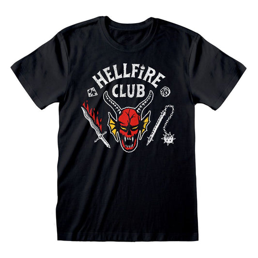 Stranger Things T-Shirt Hellfire Club Logo Black Size S 5056599737754